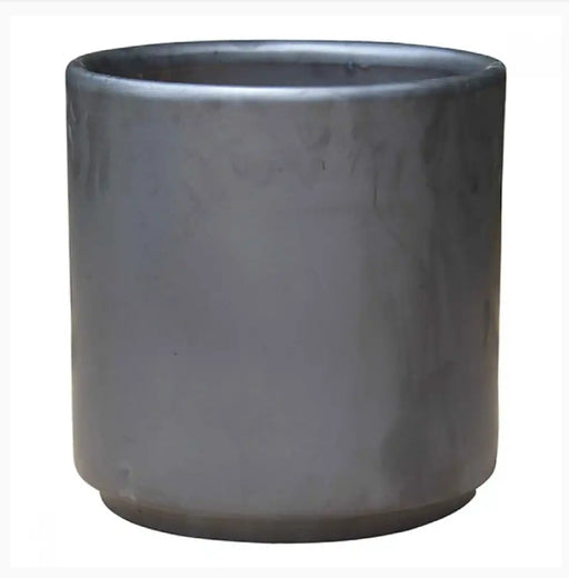 Pot Mid Century Cylinder with Stand Matte Black