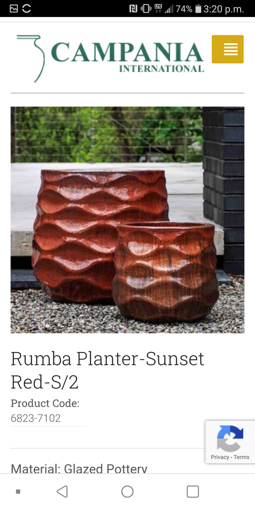 Rumba Planter - Sunset Red