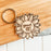 Good Vibes Sunflower Wooden Keychain