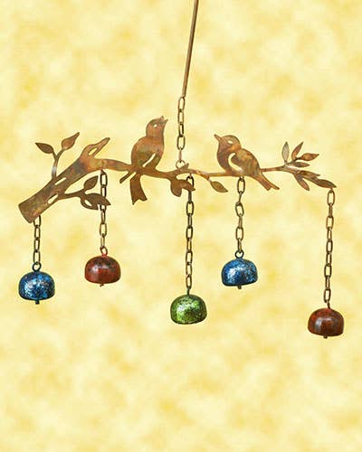 Multicolor Birds w/Bells Wind Chime