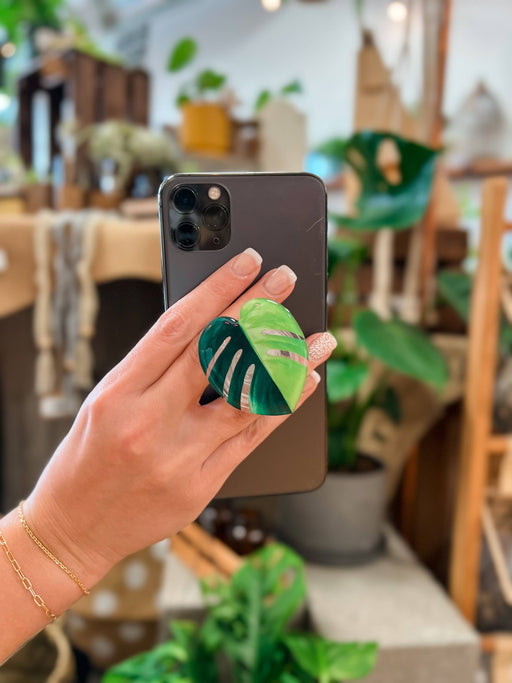 Rare Houseplant Phone Grip Monstera Aurea | Cellphone Accessory