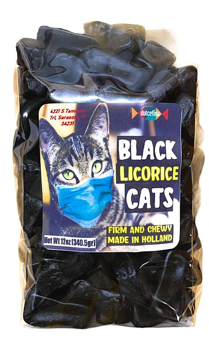 Dutch Black Licorice Cats 11oz Bag