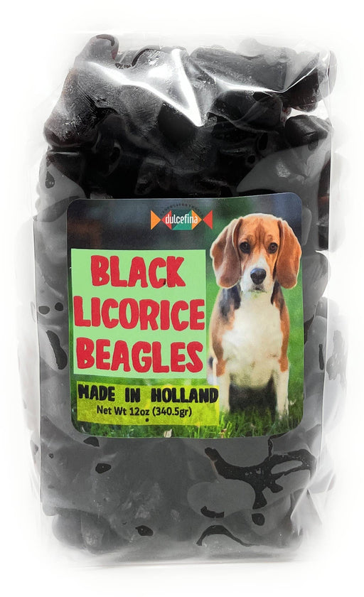 Dutch Black Licorice Beagles 12oz Bags