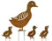 Decorative Duck Stakes Family of Four