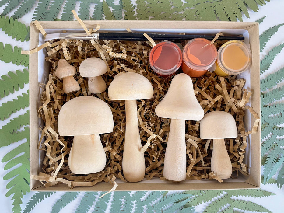 DIY Painted Mushroom Kit - Earthy