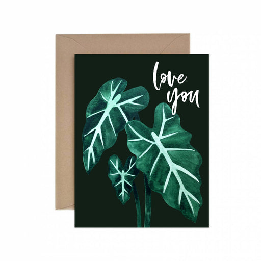 Love You Alocasia Greeting Card