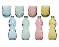 Recycled Glass Bottles and Glasses assorted colours