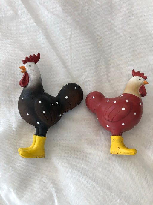 Chicken with yellow boots