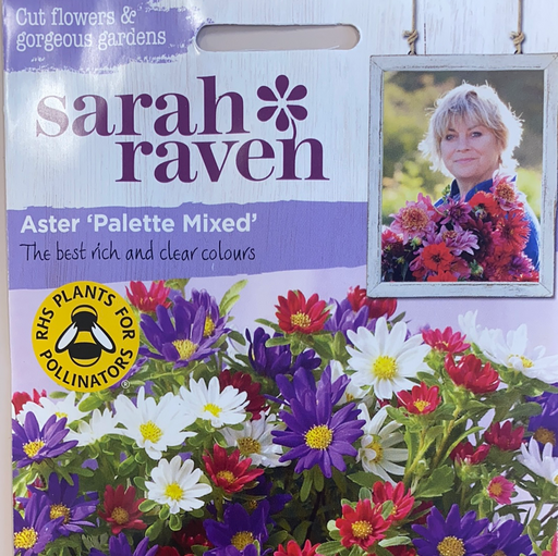 Aster 'Palette Mixed' - Seed Packet- Sarah raven