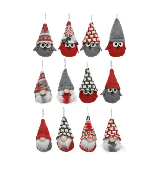 Ornament-Christmas-Owl & Gnome