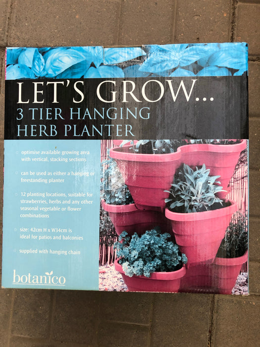 Let's Grow 3 Tier Hanging herb planter