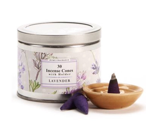Lavender Incense Cones in Travel Tin