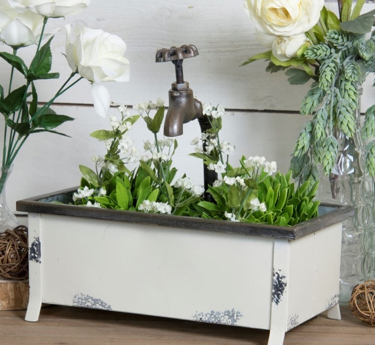 Metal planter with Faucet